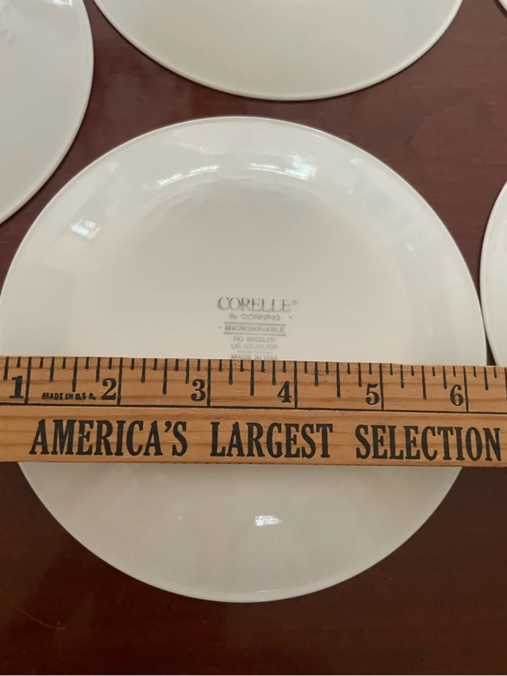 Corelle (6) Winter Frost White Bread & Butter Plates 6¼” , excellent condition